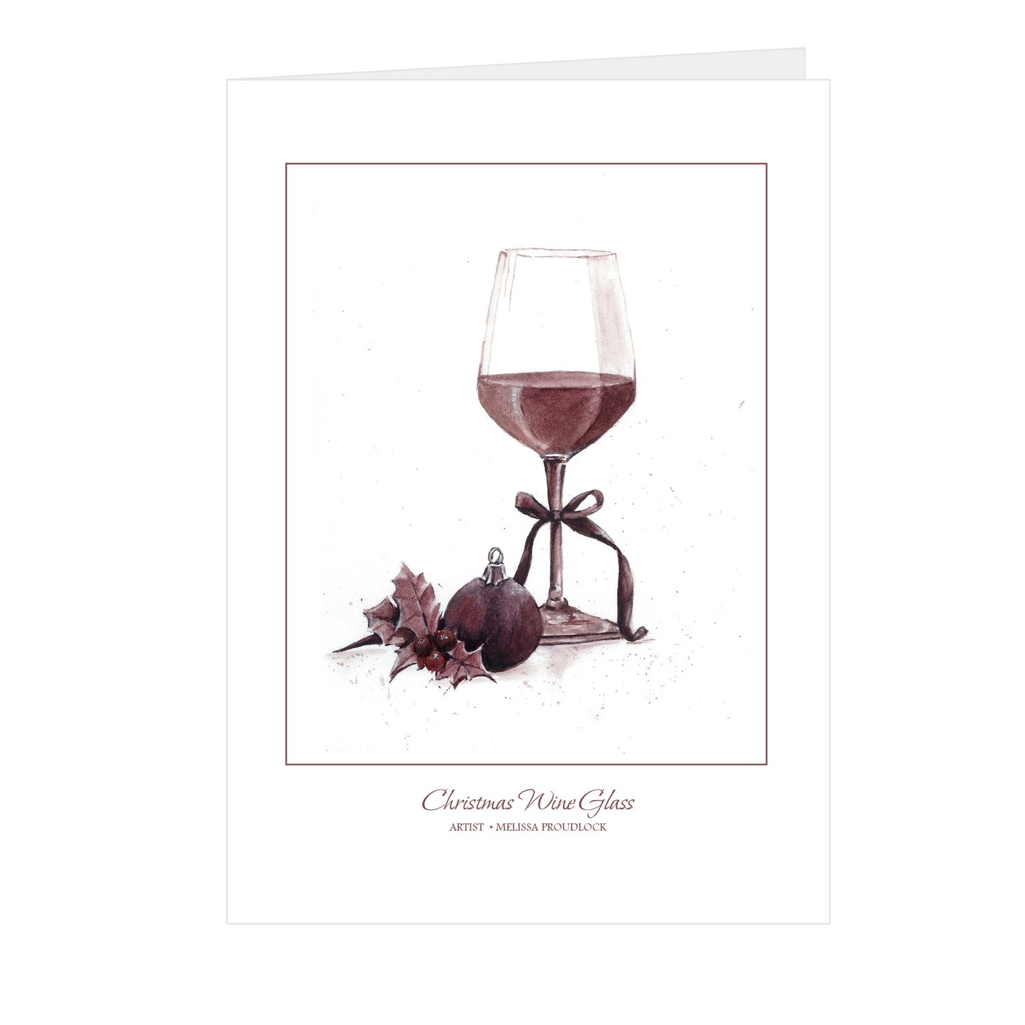 Christmas Card - Christmas Wine Glass