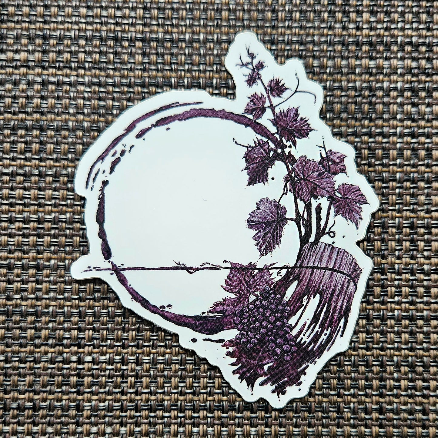 Wine Spills Into Art Sticker