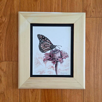 Butterfly Resting on Flower - Original