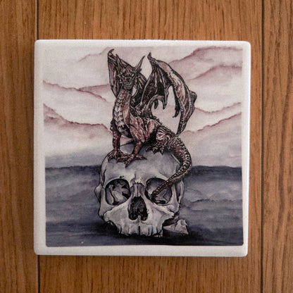 Dragon on Skull - Coaster