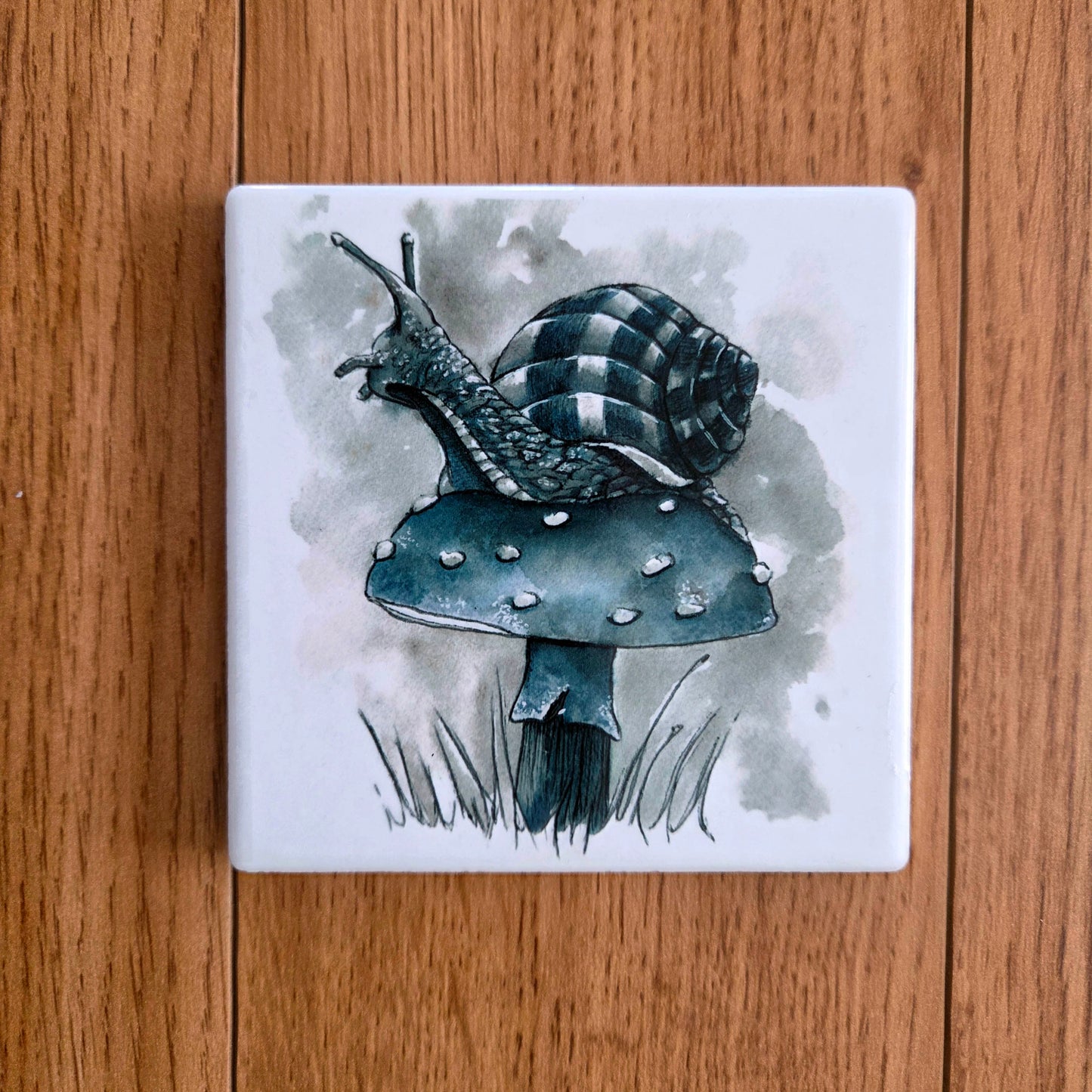 Snail on Mushroom - Coaster
