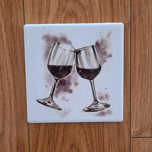 Wine Glass Cheers - Coaster