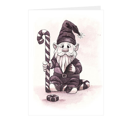 Christmas Card - Candy Cane Gnome