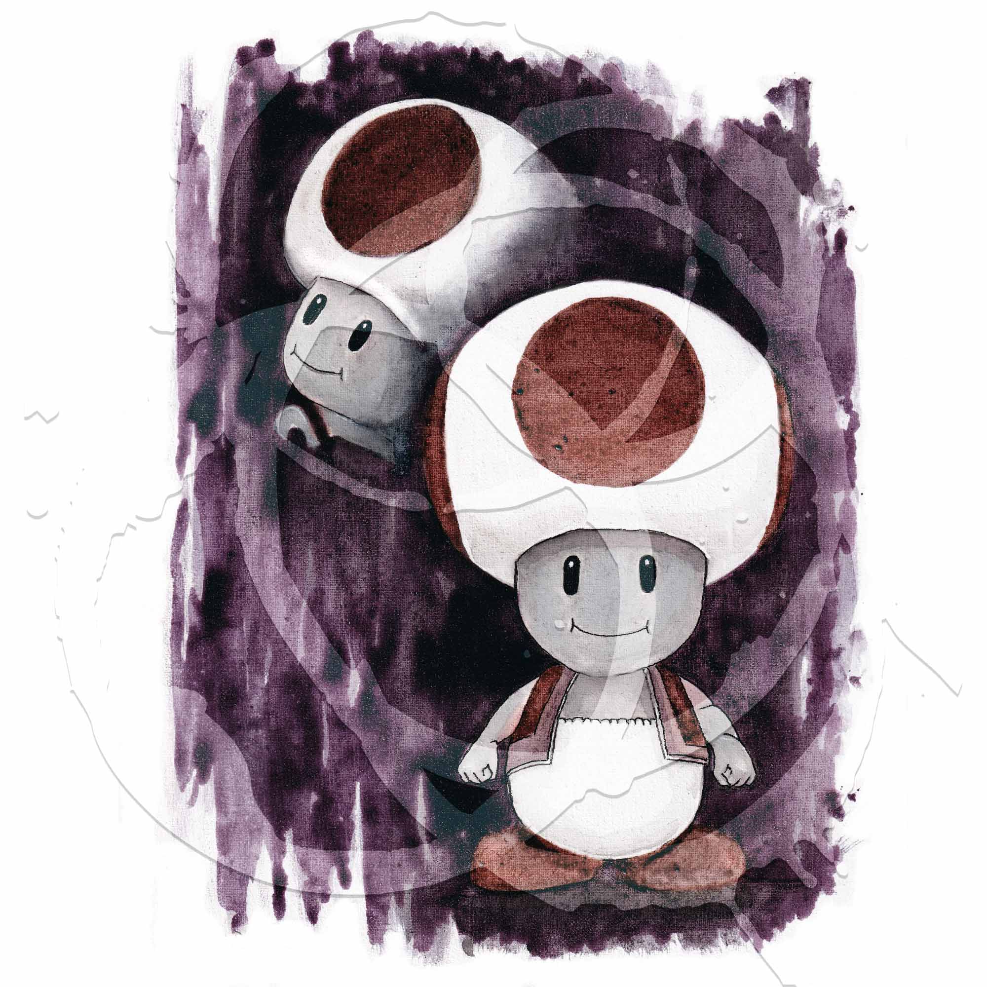 Toad Mario Rear End Super Mario Bros Toad – Painted with Wine